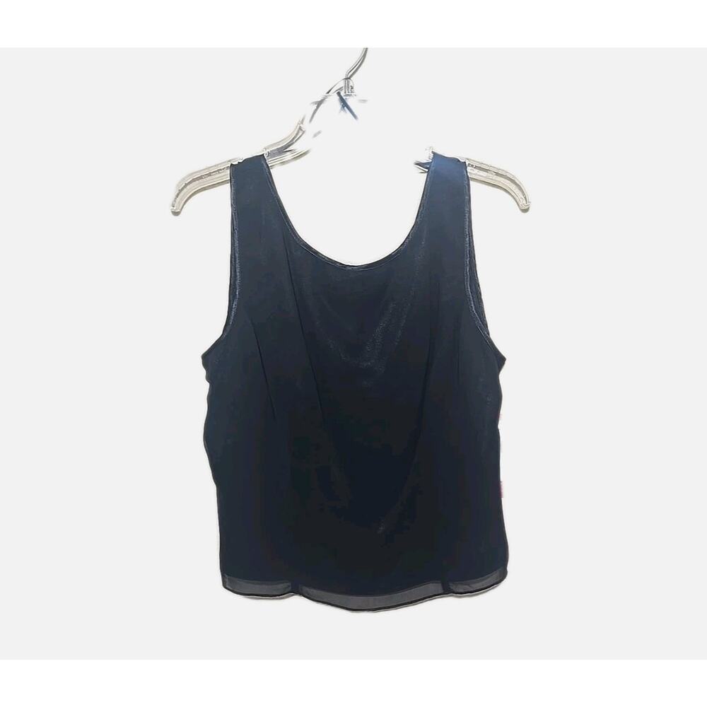 NWT Vtg JS Collections Black‎ Whimsigoth Preppy Casual Tank Top Womans Size 14